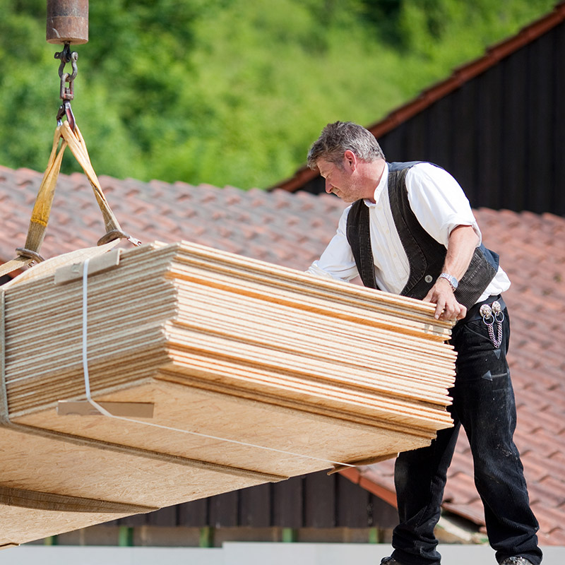 nachschub für den hausbau